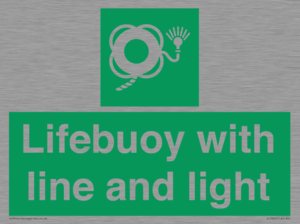 Lifebuoy with line and light